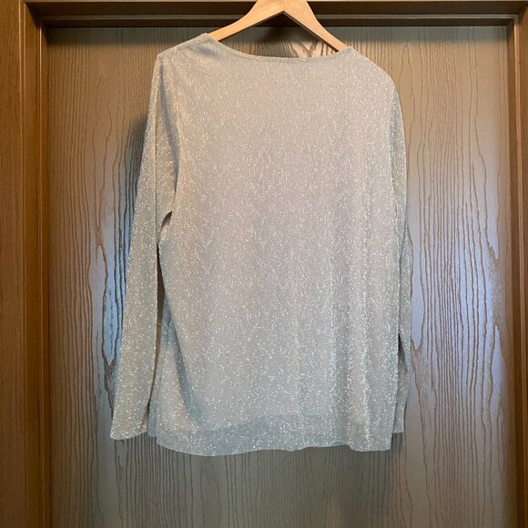 NWT Chico's Cocktail Gold Shimmer Metallic Layers Top Blouse Crossover 3 - Picture 6 of 6